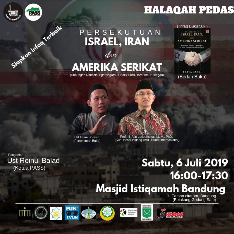 Halaqoh 'Pedas' Bedah Buku Persekutuan Israel, Iran dan Amerika Karya Trita Parsi